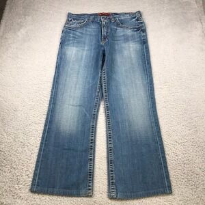 Big Star Pioneer Boot Jeans Mens 33 (34x28) Blue Stone Wash Western Cowboy Denim